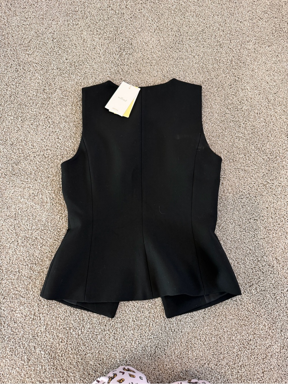 Aritzia Black Sleeveless Button-Down Vest - Picture 2 of 3